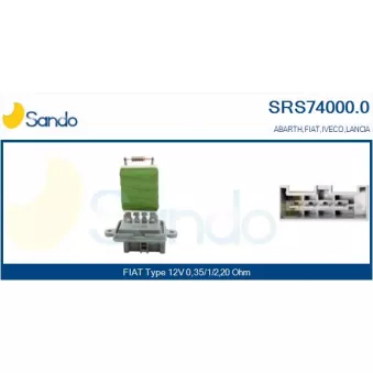 Résistance, pulseur d'air habitacle SANDO SRS74000.0