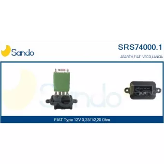 Résistance, pulseur d'air habitacle SANDO SRS74000.1