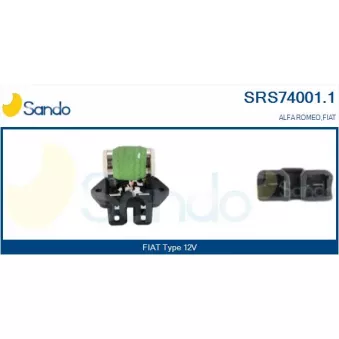 Prérésistance, moteur électrique (ventilateur de radiateur) SANDO SRS74001.1