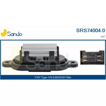Résistance, pulseur d'air habitacle SANDO SRS74004.0