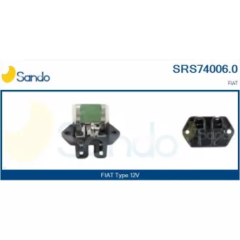 Prérésistance, moteur électrique (ventilateur de radiateur) SANDO SRS74006.0
