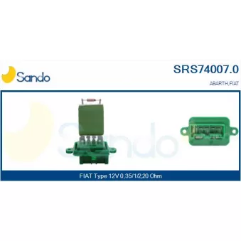 Résistance, pulseur d'air habitacle SANDO SRS74007.0