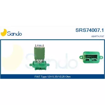 Résistance, pulseur d'air habitacle SANDO SRS74007.1