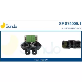 Prérésistance, moteur électrique (ventilateur de radiateur) SANDO SRS74009.1