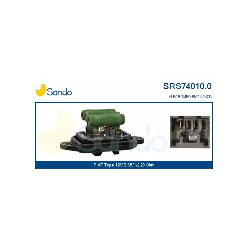 Résistance, pulseur d'air habitacle SANDO SRS74010.0