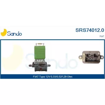 Résistance, pulseur d'air habitacle SANDO SRS74012.0