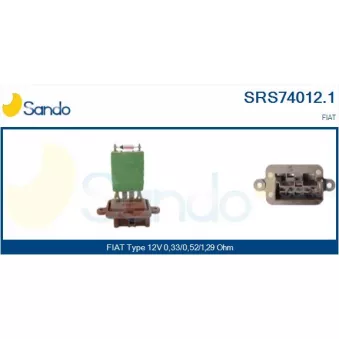 Résistance, pulseur d'air habitacle SANDO SRS74012.1