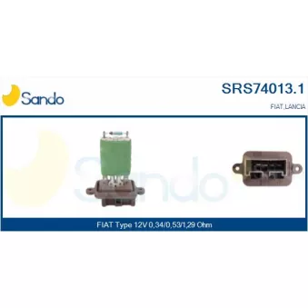Résistance, pulseur d'air habitacle SANDO SRS74013.1