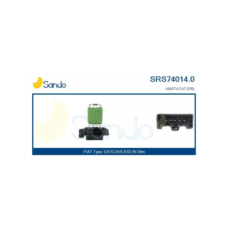 Résistance, pulseur d'air habitacle SANDO SRS74014.0