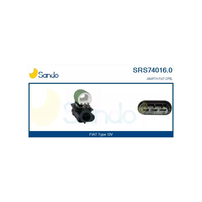 Résistance de série, moteur électrique-ventilateur du radiat SANDO SRS74016.0