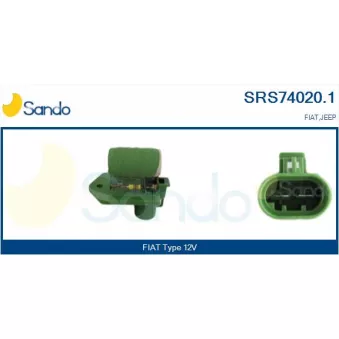 Résistance de série, moteur électrique-ventilateur du radiat SANDO SRS74020.1