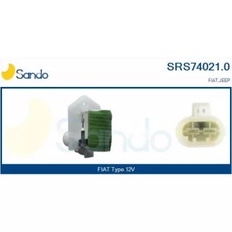 Résistance de série, moteur électrique-ventilateur du radiat SANDO SRS74021.0
