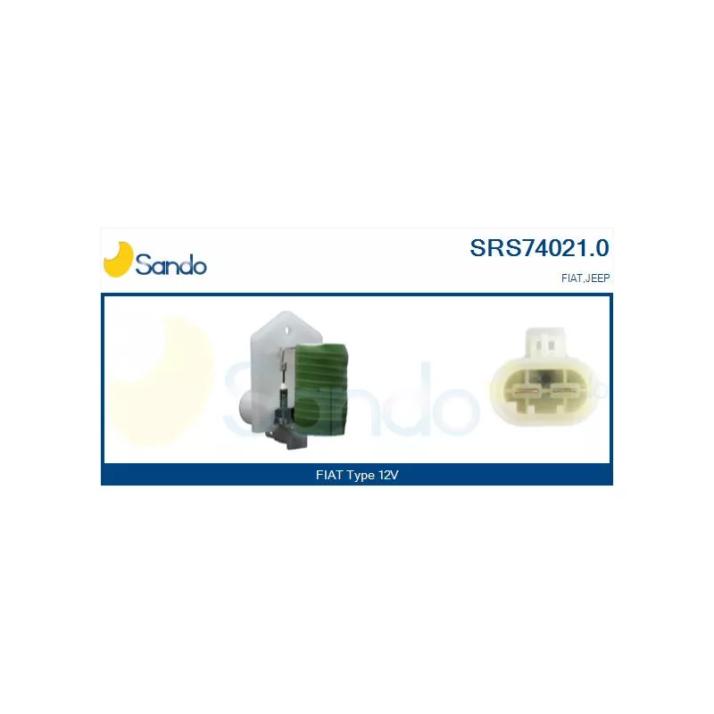 Résistance de série, moteur électrique-ventilateur du radiat SANDO SRS74021.0