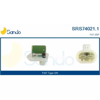 Résistance de série, moteur électrique-ventilateur du radiat SANDO SRS74021.1