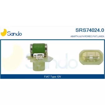 Prérésistance, moteur électrique (ventilateur de radiateur) SANDO SRS74024.0