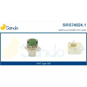 Prérésistance, moteur électrique (ventilateur de radiateur) SANDO SRS74024.1