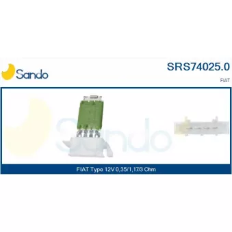 Résistance, pulseur d'air habitacle SANDO SRS74025.0
