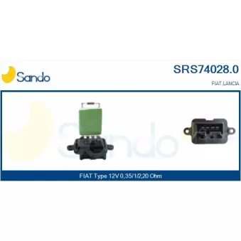 Résistance, pulseur d'air habitacle SANDO SRS74028.0