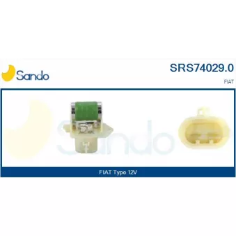 Résistance de série, moteur électrique-ventilateur du radiat SANDO SRS74029.0