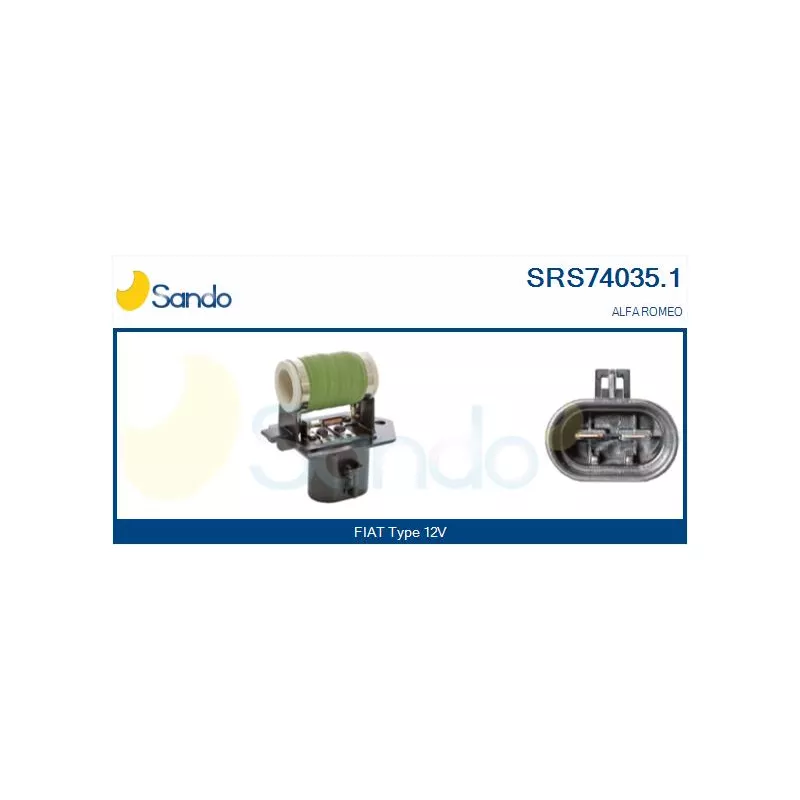 Résistance de série, moteur électrique-ventilateur du radiat SANDO SRS74035.1