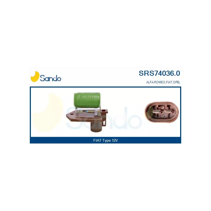 Résistance de série, moteur électrique-ventilateur du radiat SANDO SRS74036.0
