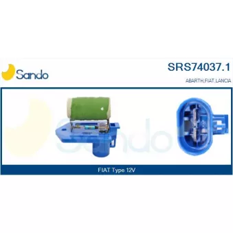 Résistance de série, moteur électrique-ventilateur du radiat SANDO SRS74037.1