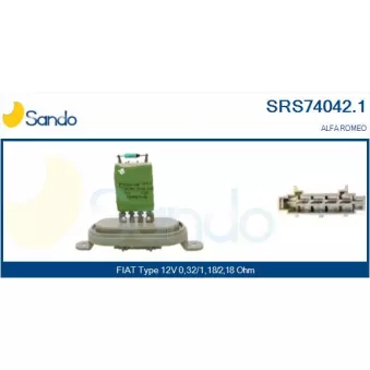 Résistance, pulseur d'air habitacle SANDO SRS74042.1