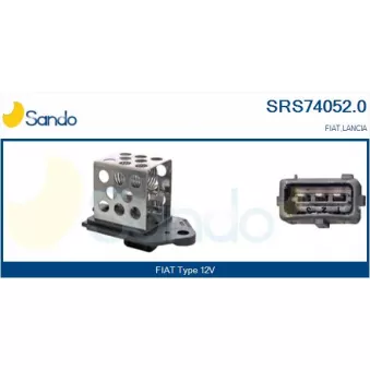 Prérésistance, moteur électrique (ventilateur de radiateur) SANDO SRS74052.0