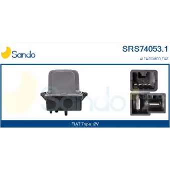 Résistance, pulseur d'air habitacle SANDO SRS74053.1