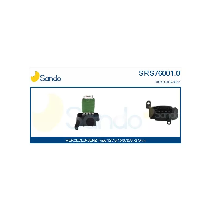 Résistance, pulseur d'air habitacle SANDO SRS76001.0