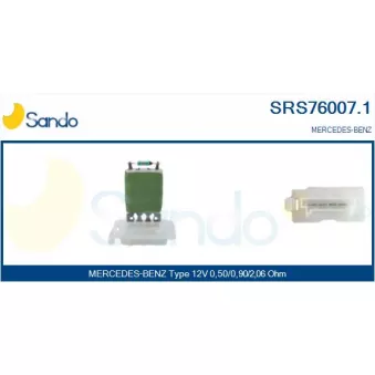 Résistance, pulseur d'air habitacle SANDO SRS76007.1
