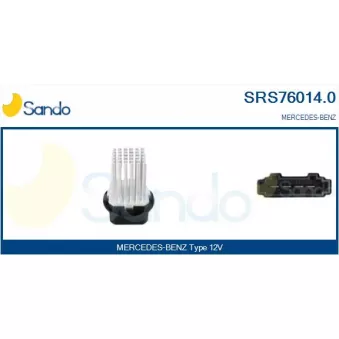 Résistance, pulseur d'air habitacle SANDO SRS76014.0