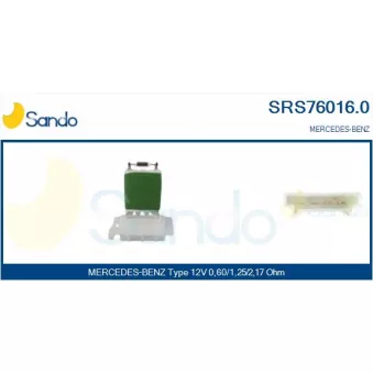 Résistance, pulseur d'air habitacle SANDO SRS76016.0