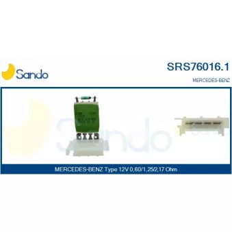 Résistance, pulseur d'air habitacle SANDO SRS76016.1
