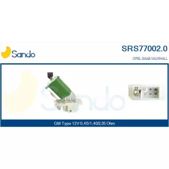Résistance, pulseur d'air habitacle SANDO SRS77002.0