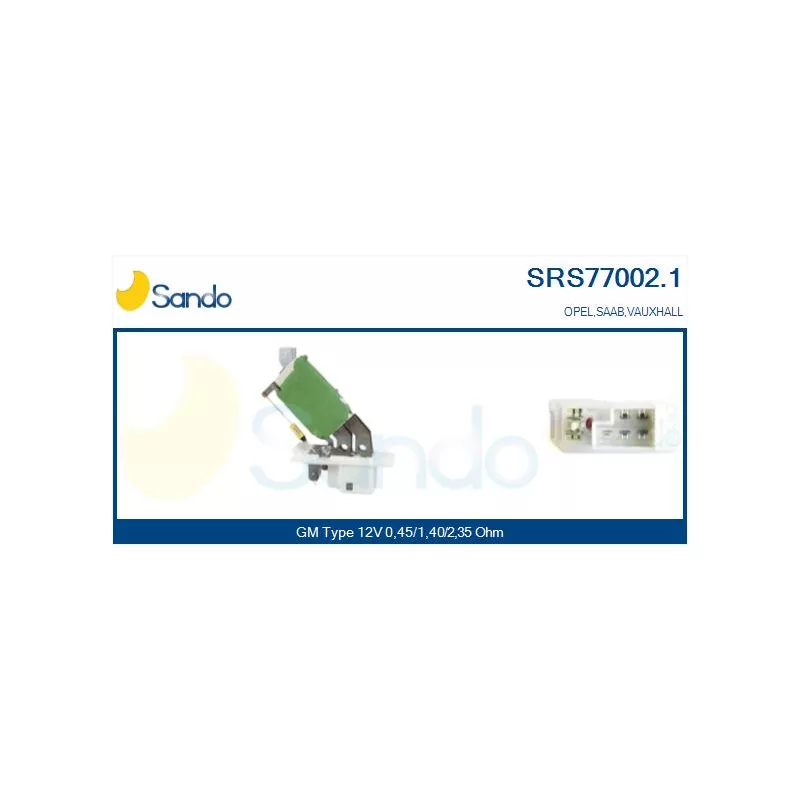 Résistance, pulseur d'air habitacle SANDO SRS77002.1