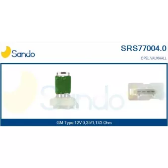 Résistance, pulseur d'air habitacle SANDO SRS77004.0