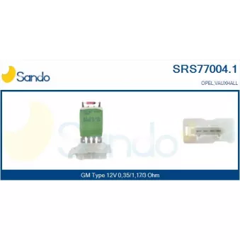 Résistance, pulseur d'air habitacle SANDO SRS77004.1