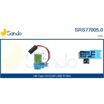 Résistance, pulseur d'air habitacle SANDO SRS77005.0