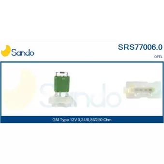 Résistance, pulseur d'air habitacle SANDO SRS77006.0