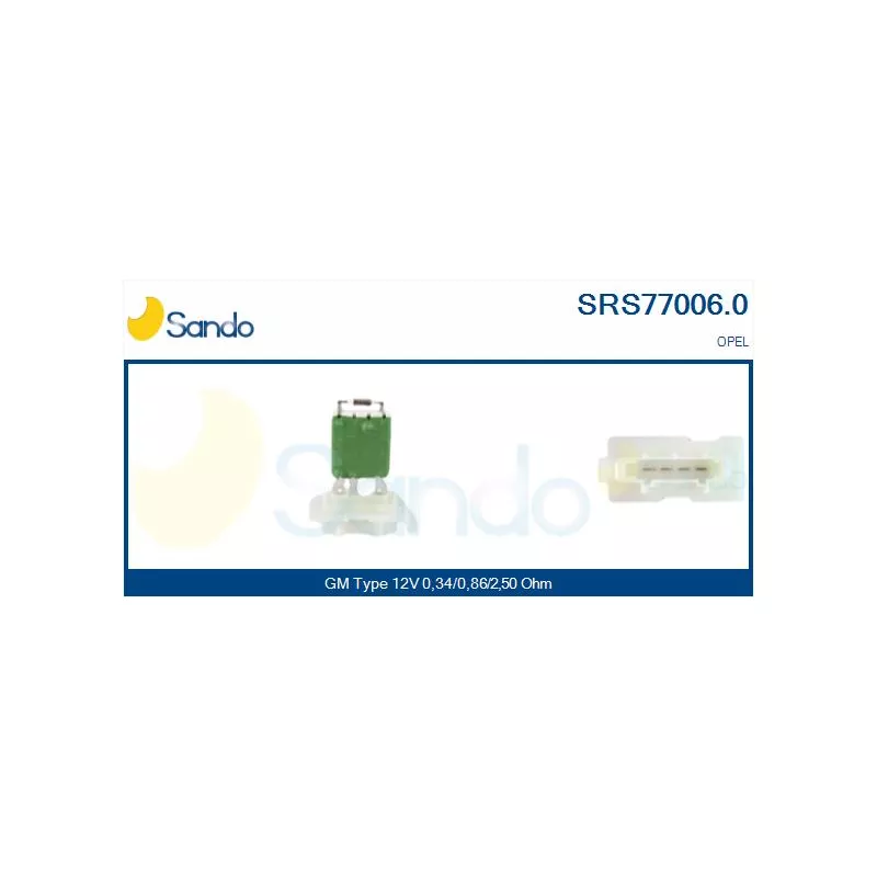 Résistance, pulseur d'air habitacle SANDO SRS77006.0