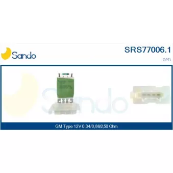 Résistance, pulseur d'air habitacle SANDO SRS77006.1