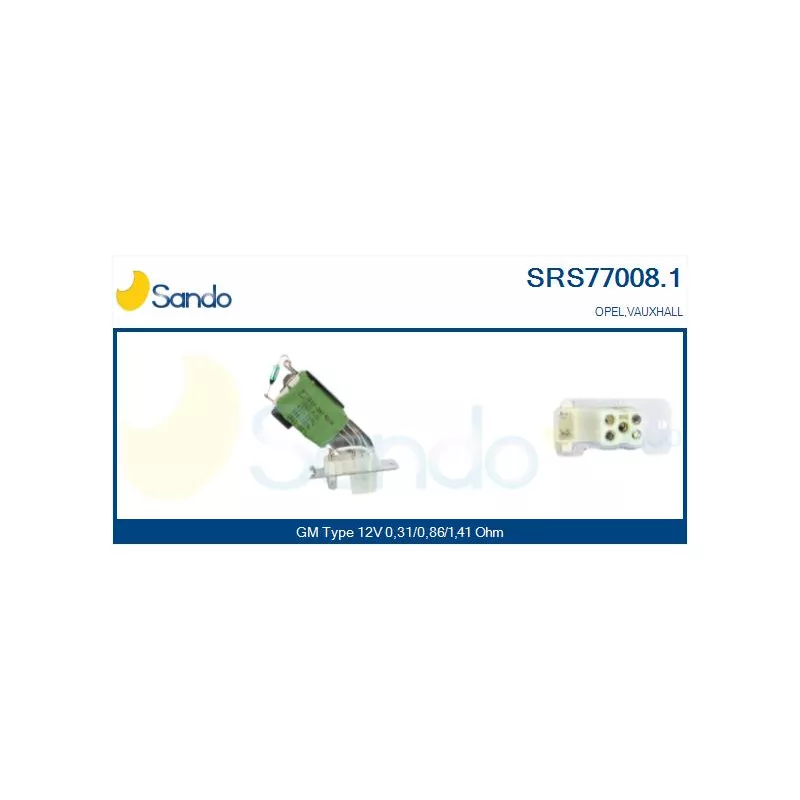 Résistance, pulseur d'air habitacle SANDO SRS77008.1