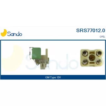 Résistance de série, moteur électrique-ventilateur du radiat SANDO SRS77012.0