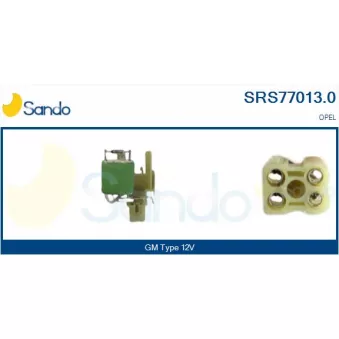 Résistance de série, moteur électrique-ventilateur du radiat SANDO SRS77013.0