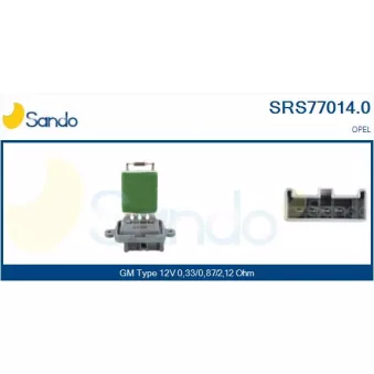 Résistance, pulseur d'air habitacle SANDO SRS77014.0