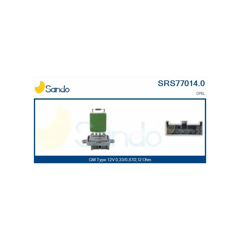 Résistance, pulseur d'air habitacle SANDO SRS77014.0