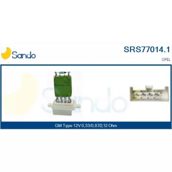 Résistance, pulseur d'air habitacle SANDO SRS77014.1