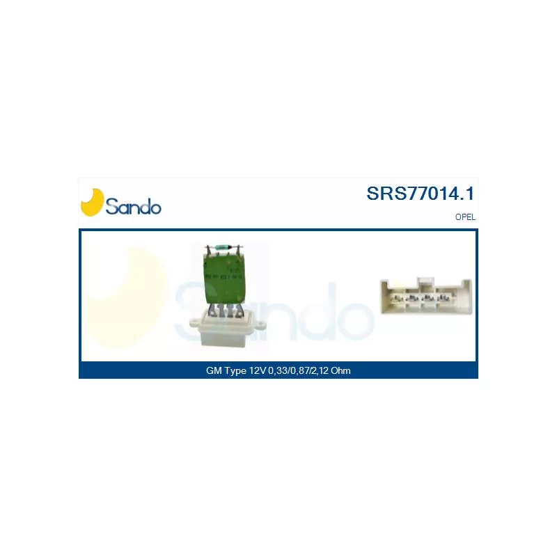 Résistance, pulseur d'air habitacle SANDO SRS77014.1