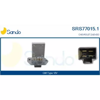Résistance, pulseur d'air habitacle SANDO SRS77015.1